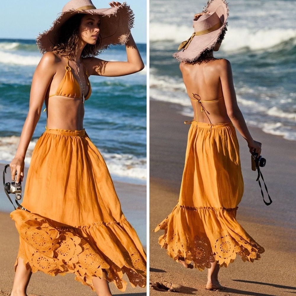 Zimmermann Teddy Scallop Ruffle Skirt Size 4